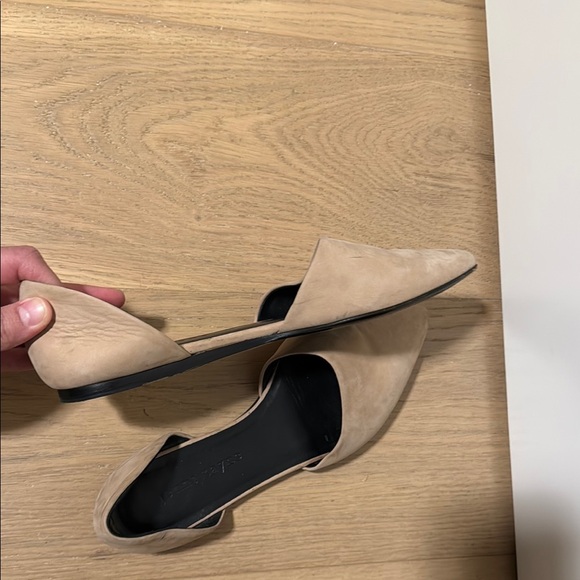 Jenni Kayne Tan and Black leather Flats with Pointed Toe - Picture 7 of 8